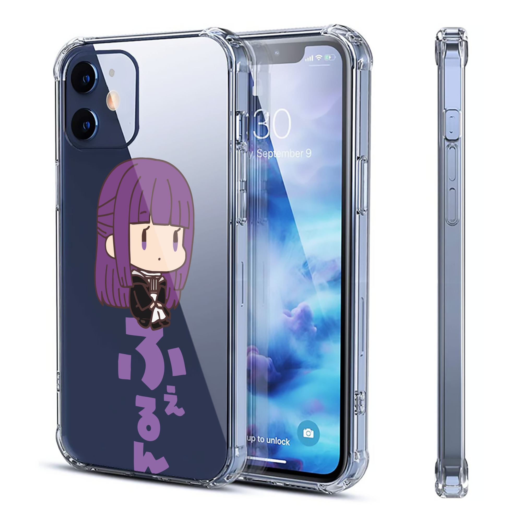 （画像用） 葬送のフリーレン Frieren 【iPhone 12シリーズ対応】透明スマホケース（クリアソフトケース）